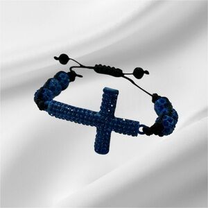 Blue fashion cross shamballa